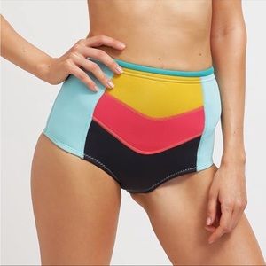 Billabong Surf Capsule high waisted neoprene bikini swimsuit bottoms 4